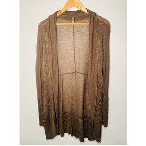 Kariss Women's Open Front Brown Cardigan Size M